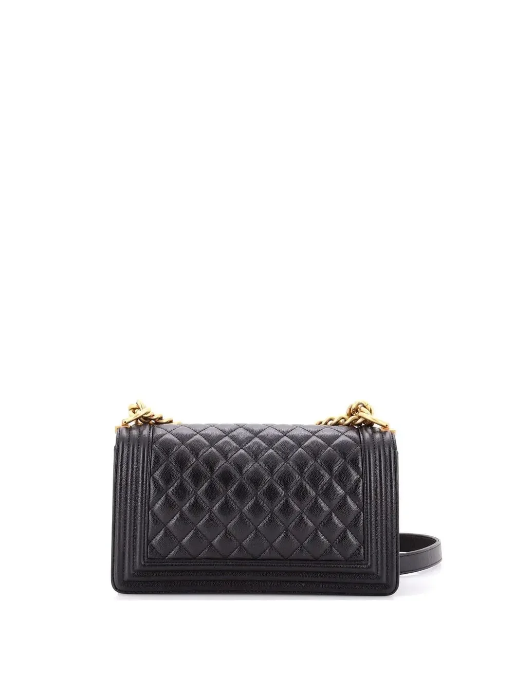 Chanel Boy Flap Bag Quilted Caviar Old #237960C48B